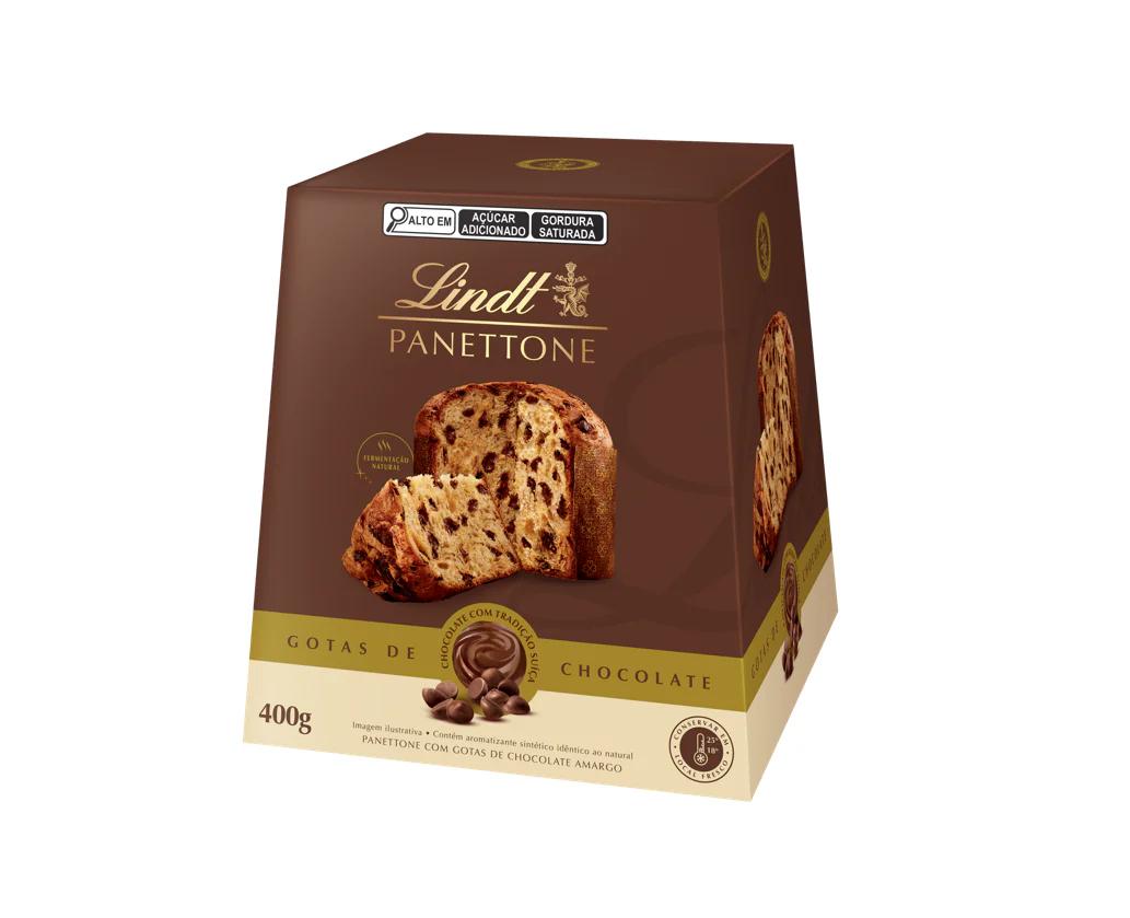 Panettone Lindt Gotas de Chocolate Amargo 400g