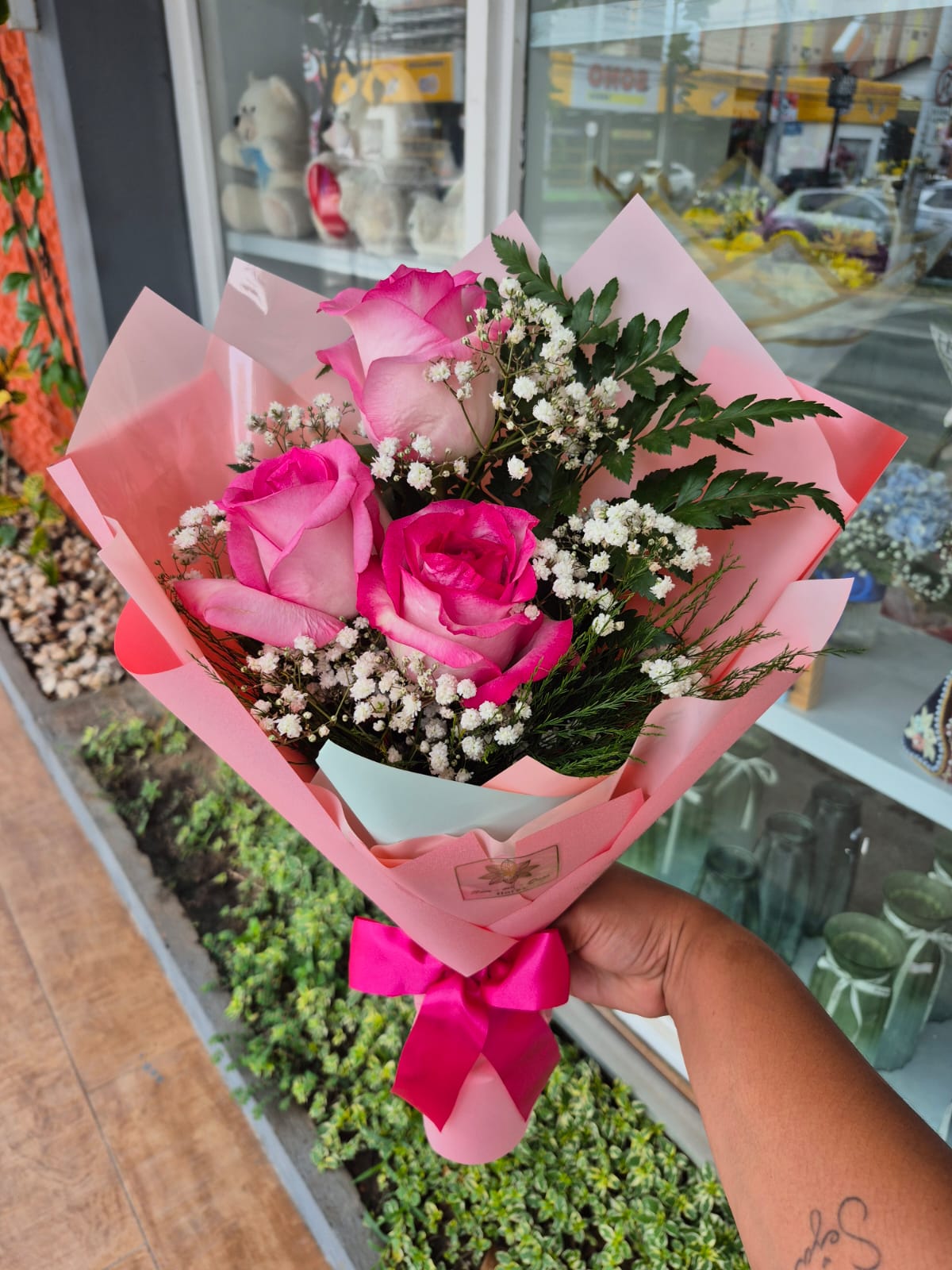 Ramalhete com 3 rosas