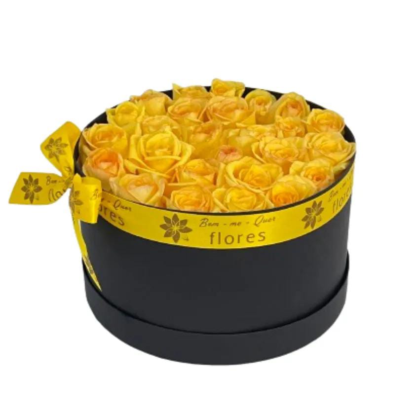 Box com 24 rosas amarelas